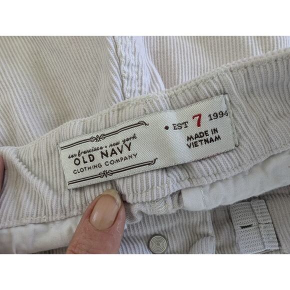 Kids Girls Old Navy Adjustavle Shorts- Cream Size 7 - Picture 7 of 10